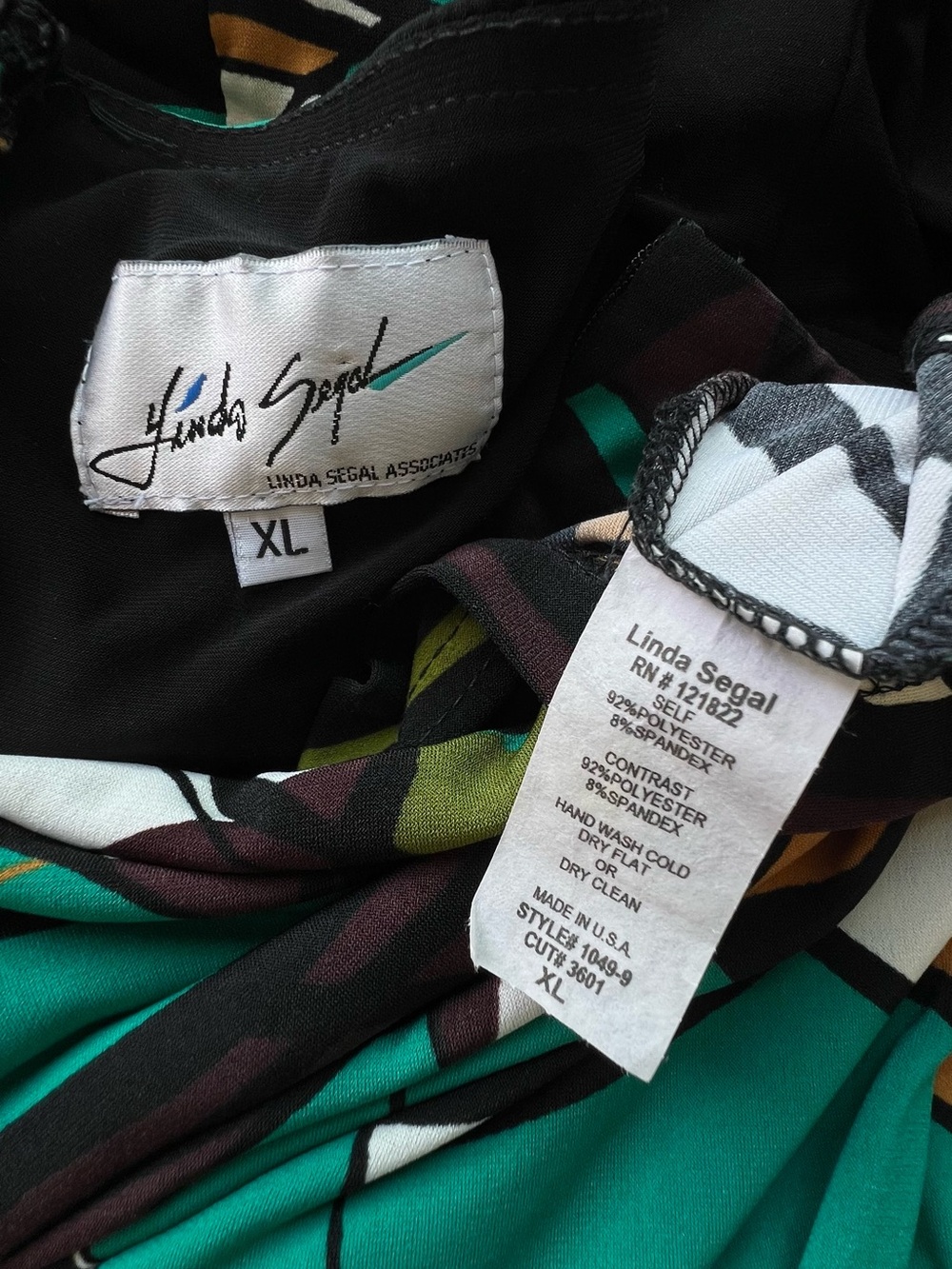 Linda Segal Halter Dress Abstract Print - Picture 4 of 4